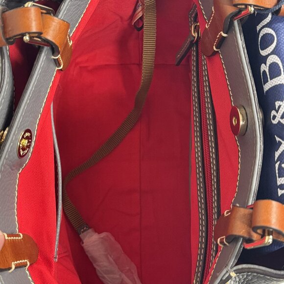 Dooney & Bourke Leather Satchel Small Flynn Bag - Picture 5 of 7